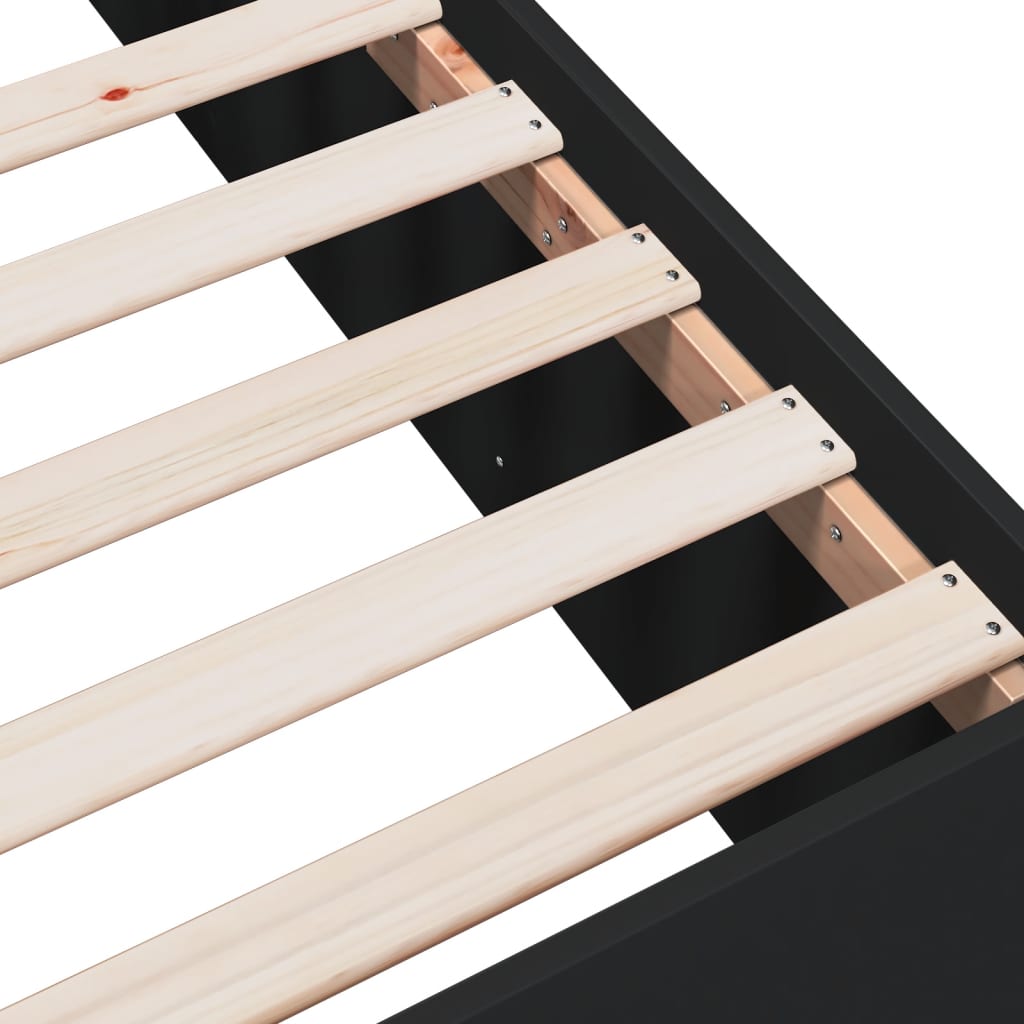 Bed Frame without Mattress Black 90x190 cm Single