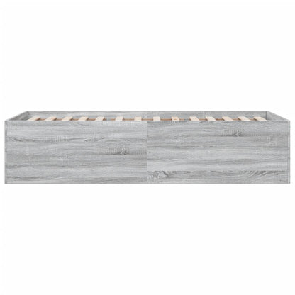 Bed Frame without Mattress Grey Sonoma 90x190 cm Single
