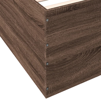 Bed Frame without Mattress Brown Oak 90x190 cm Single
