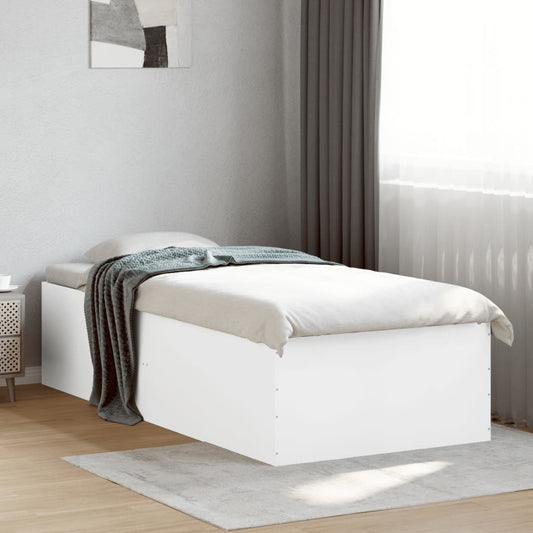 Bed Frame without Mattress White 75x190 cm Small Single