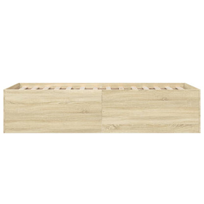 Bed Frame without Mattress Sonoma Oak 75x190 cm Small Single