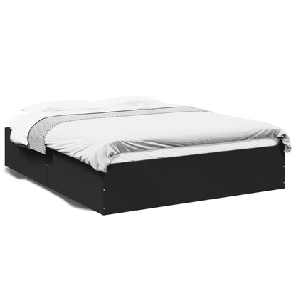 Bed Frame without Mattress Black 150x200 cm