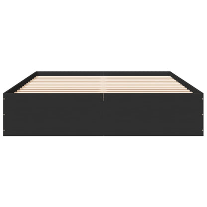 Bed Frame without Mattress Black 150x200 cm