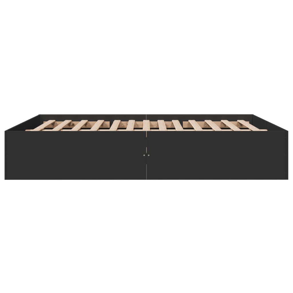 Bed Frame without Mattress Black 150x200 cm