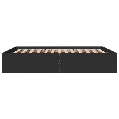 Bed Frame without Mattress Black 150x200 cm