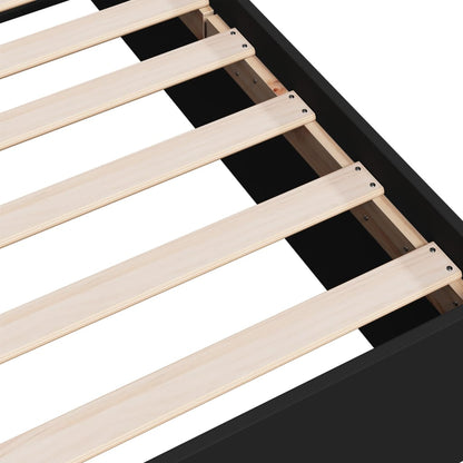 Bed Frame without Mattress Black 150x200 cm