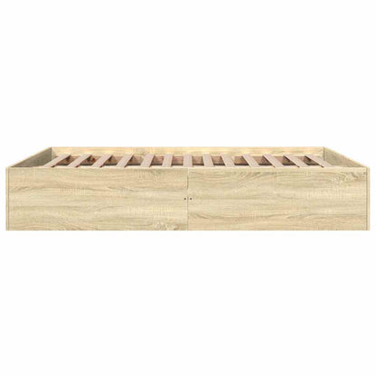 Bed Frame without Mattress Sonoma Oak 150x200 cm