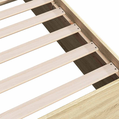 Bed Frame without Mattress Sonoma Oak 150x200 cm