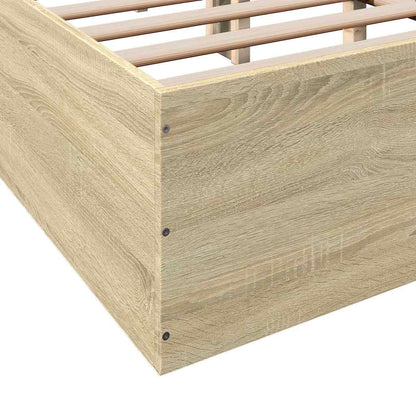 Bed Frame without Mattress Sonoma Oak 150x200 cm