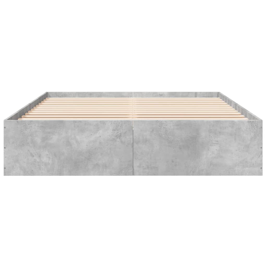 Bed Frame without Mattress Concrete Grey 150x200 cm