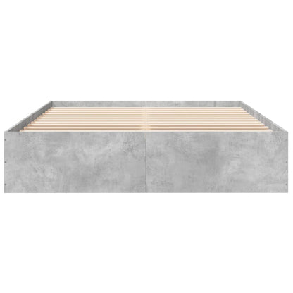 Bed Frame without Mattress Concrete Grey 150x200 cm