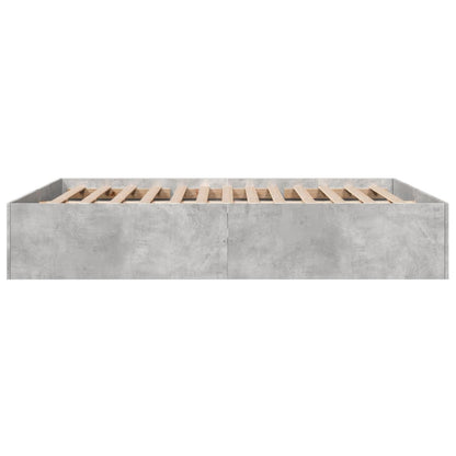 Bed Frame without Mattress Concrete Grey 150x200 cm