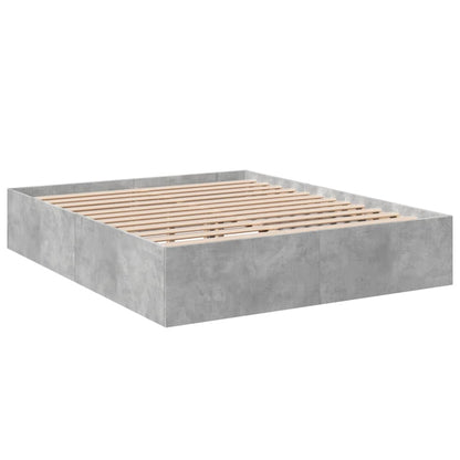 Bed Frame without Mattress Concrete Grey 150x200 cm