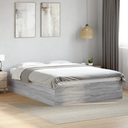 Bed Frame without Mattress Grey Sonoma 120x200 cm