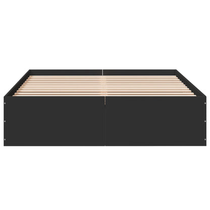 Bed Frame without Mattress Black 135x190 cm Double