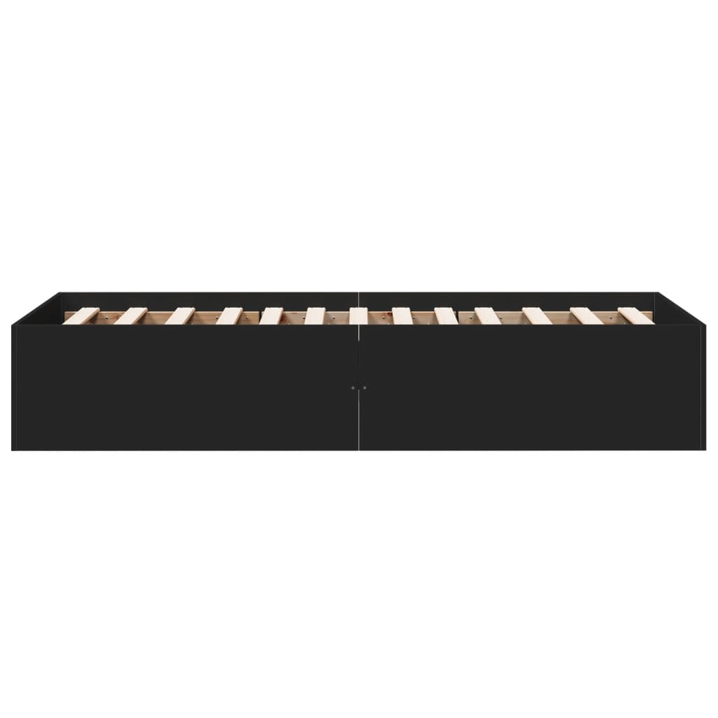 Bed Frame without Mattress Black 100x200 cm