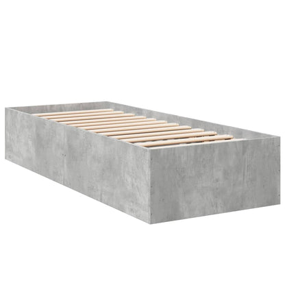 Bed Frame without Mattress Concrete Grey 100x200 cm
