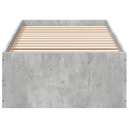 Bed Frame without Mattress Concrete Grey 100x200 cm