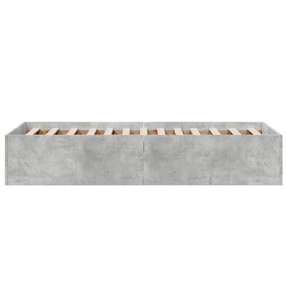 Bed Frame without Mattress Concrete Grey 100x200 cm