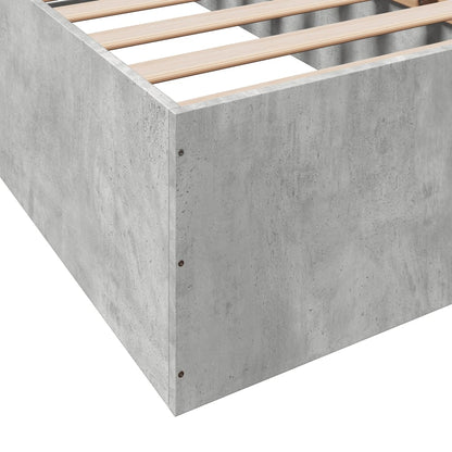 Bed Frame without Mattress Concrete Grey 100x200 cm