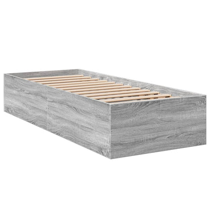 Bed Frame without Mattress Grey Sonoma 100x200 cm