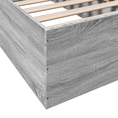 Bed Frame without Mattress Grey Sonoma 100x200 cm