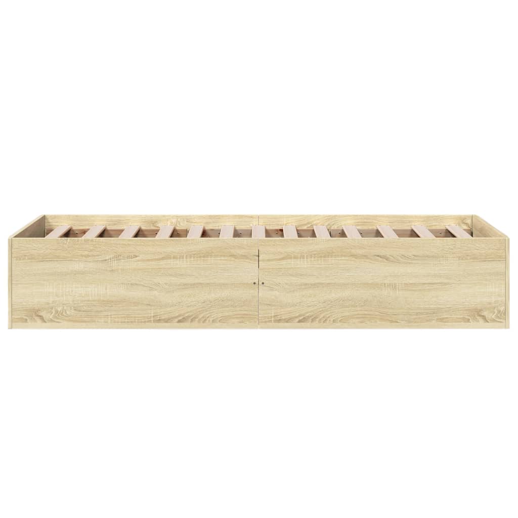 Bed Frame without Mattress Sonoma Oak 90x190 cm Single