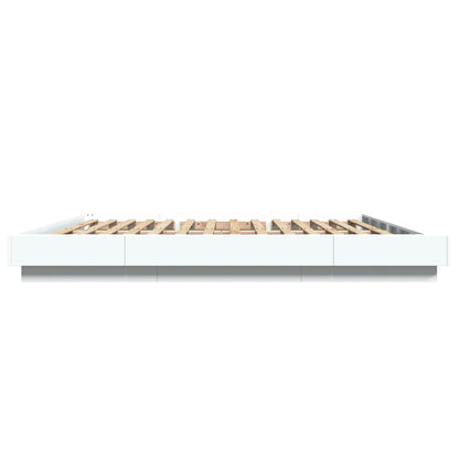 Bed Frame without Mattress White 200x200 cm