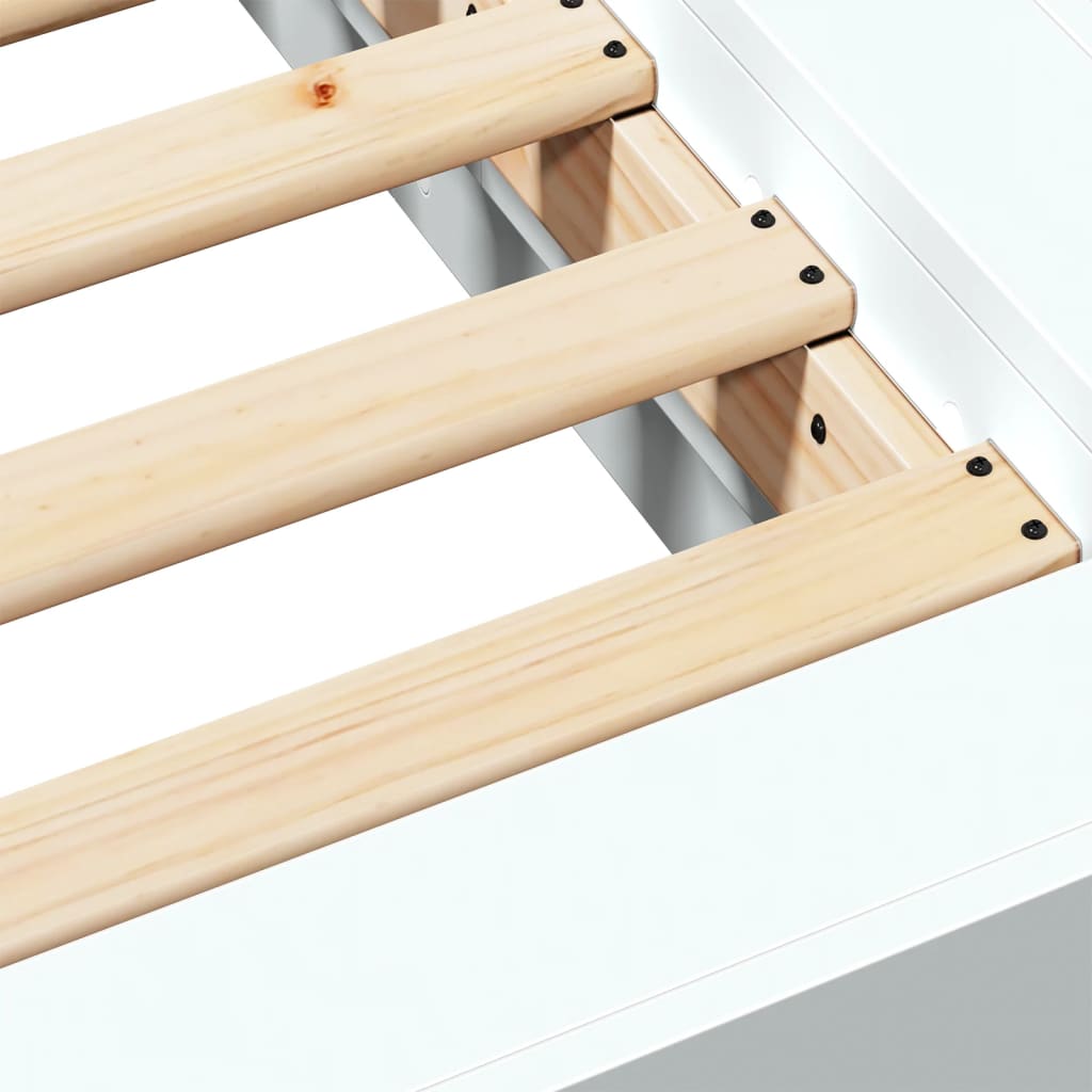 Bed Frame without Mattress White 200x200 cm