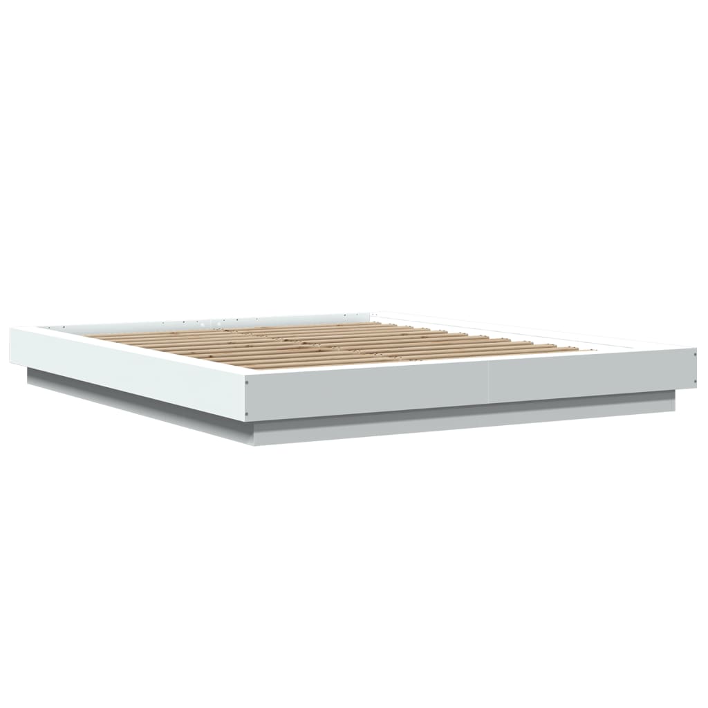 Bed Frame without Mattress White 160x200 cm