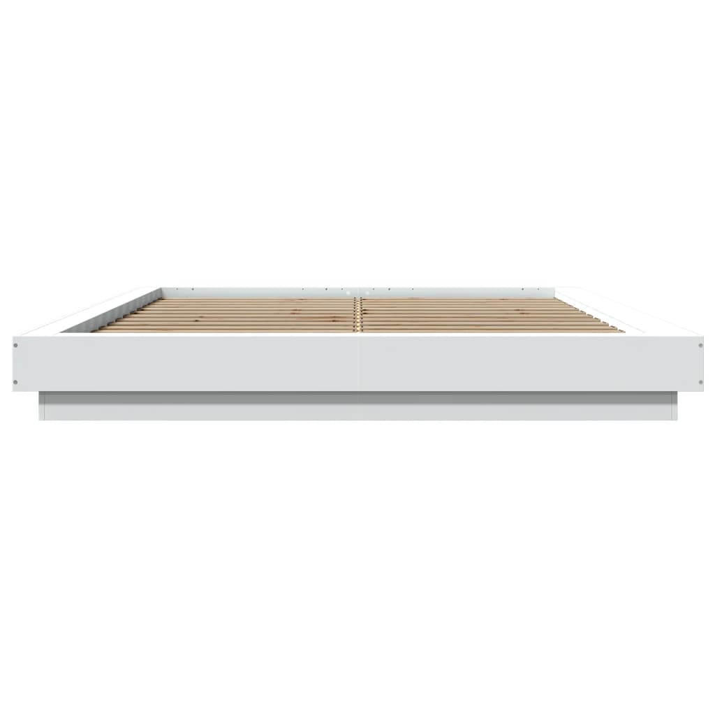 Bed Frame without Mattress White 160x200 cm