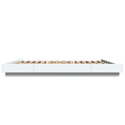 Bed Frame without Mattress White 160x200 cm