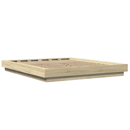 Bed Frame without Mattress Sonoma Oak 150x200 cm King Size