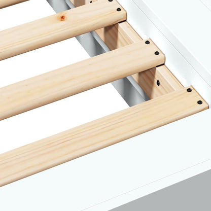 Bed Frame without Mattress White 140x200 cm