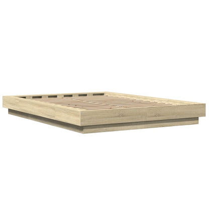 Bed Frame without Mattress Sonoma Oak 140x200 cm