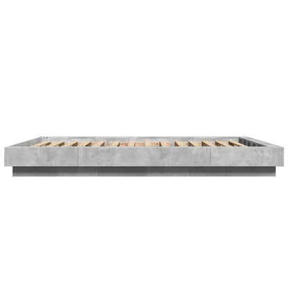 Bed Frame without Mattress Concrete Grey 140x200 cm