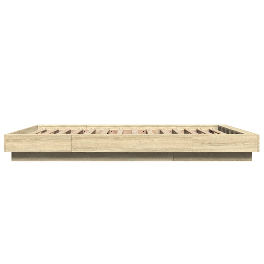 Bed Frame without Mattress Sonoma Oak 120x200 cm