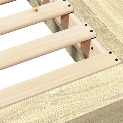 Bed Frame without Mattress Sonoma Oak 120x200 cm