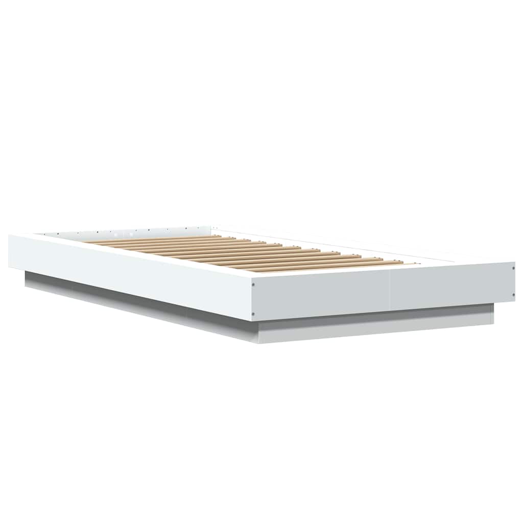 Bed Frame without Mattress White 100x200 cm