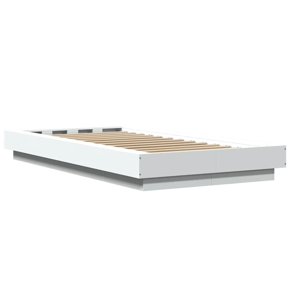 Bed Frame without Mattress White 100x200 cm