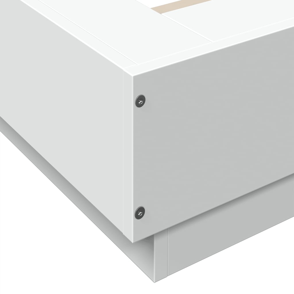 Bed Frame without Mattress White 100x200 cm