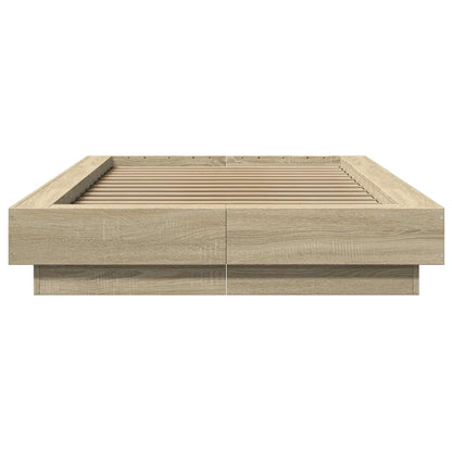 Bed Frame without Mattress Sonoma Oak 100x200 cm