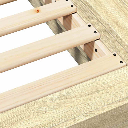 Bed Frame without Mattress Sonoma Oak 100x200 cm