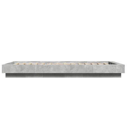 Bed Frame without Mattress Concrete Grey 100x200 cm