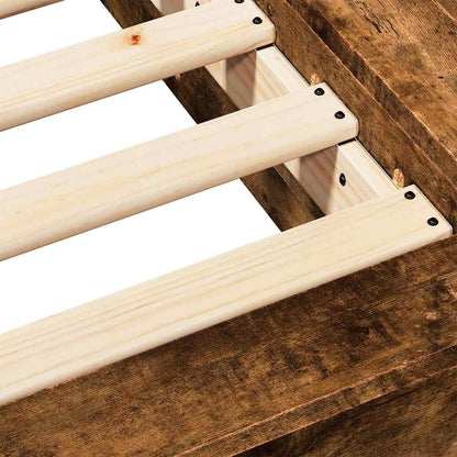 Bed Frame without Mattress Smoked Oak 100x200 cm