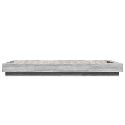 Bed Frame without Mattress Grey Sonoma 100x200 cm