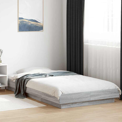 Bed Frame without Mattress Grey Sonoma 100x200 cm