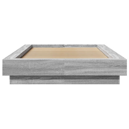 Bed Frame without Mattress Grey Sonoma 90x200 cm