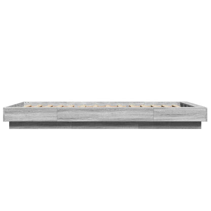 Bed Frame without Mattress Grey Sonoma 90x200 cm