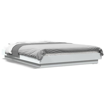 Bed Frame without Mattress White 140x190 cm